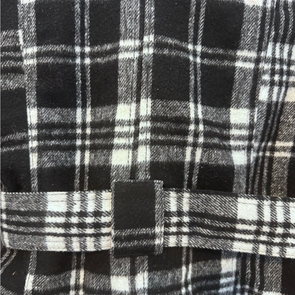 Jou Jou Black and White Flannel Zip Up Winter Coat - Picture 3 of 9